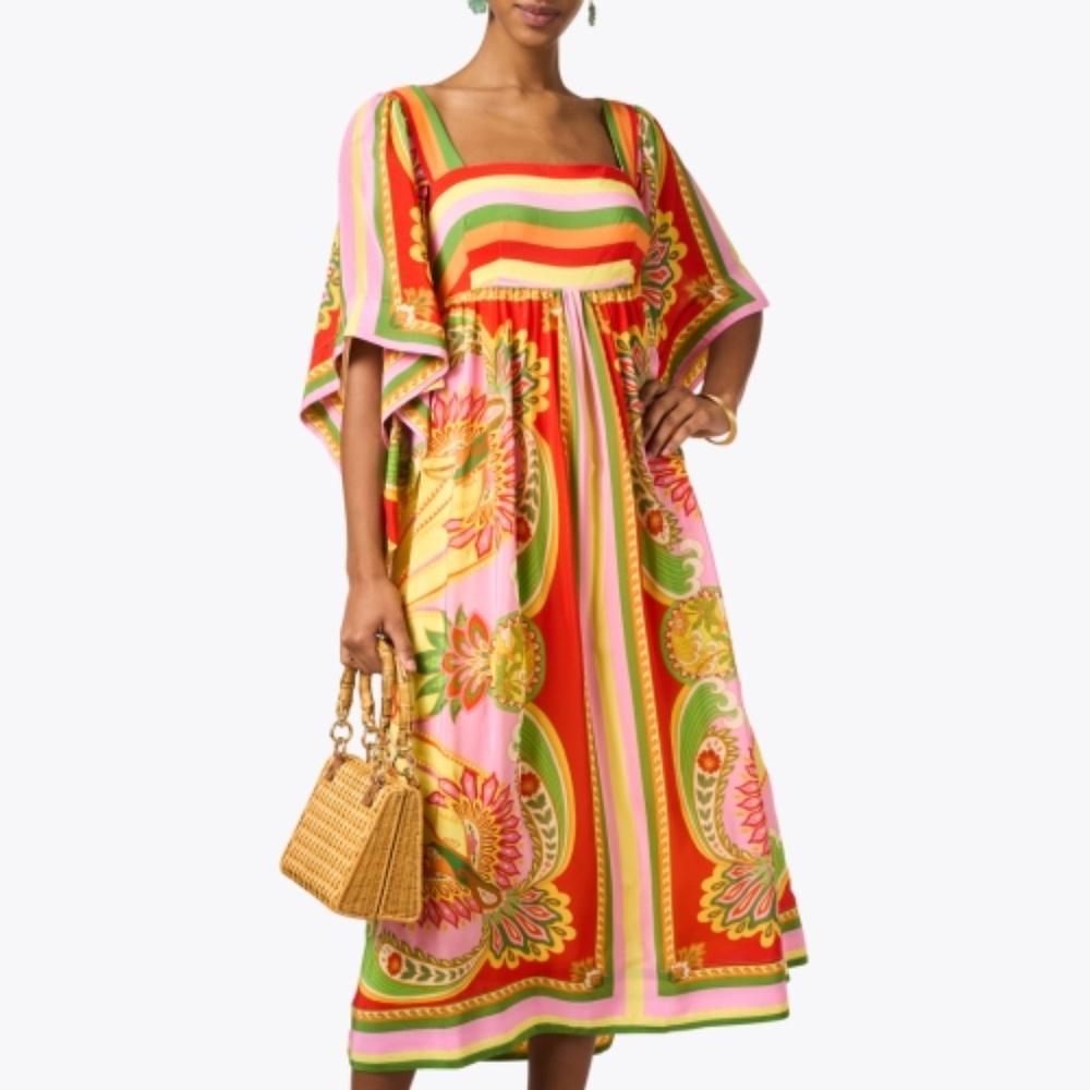 Farm Rio Multi Scarf Dress XS